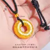 Pu Zuo Jiu no destiñe el color del hilo dorado arena calabaza grasa filamentosa bolsa de bendición café como collar de cuerda italiana cadena de suéter tejida a mano