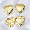Amazon joyería diy marco de fotos en forma de corazón caja de fotos en forma de corazón colgante retro pareja abierta corazón de durazno caja de fotos