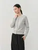 Estilo de Moda y Sencillo, Suéter de Punto Elegante y Holgado de Corte Ajustado para el Trabajo, Nuevo Modelo Primavera Temprana 2026, Tejido de Mezcla de Seda y Lana