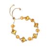 Beibeifu Pulseira Original de Cristal Natural Trevo de Quatro Folhas Liga Pulseira Pulseira Cristal Versátil