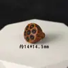 Pingente de Vagem de Lótus de Madeira de Pêssego DIY