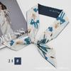 Lenço de Seda Versátil de 96 cm de Comprimento com Laço, Fita Floral e Fita Decorativa para Amarrar no Cabelo ou Decorar Bolsas como Lembrança