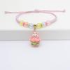 Nuevo brazalete de estrella de pastel de Bob Esponja tejido a mano europeo y americano de venta caliente transfronteriza, lindo y dulce brazalete para niña pequeña