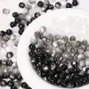 Cuentas Redondas de Resina Ojo de Gato Dorado Blanco Sueltas Materiales para Manualidades DIY Pulsera Accesorios de Joyería