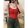 Chaleco de Tirantes de Encaje Estilo Pura Pasión con Lazo Camiseta Interior Dulce Sexy Tubo Superior Exterior Adelgazante para Mujer