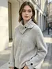 Estilo europeo y americano, talla grande, corte holgado, cárdigan de punto con cremallera para mujer, nueva colección otoño/invierno, grueso y suave, abrigo suéter casual
