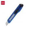 Cuchillo de Arte Deli Hoja Plateada SK2 Cabeza de Hoja Engrosada Cuchillo de Corte de Papel de Bloqueo Automático Oficina Hogar Express Cuchillo de Desempaquetado 2001