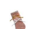 Meias Grossas Estilo Princesa Doce para Mulheres Outono e Inverno Fofas Meias de Pelúcia para Dormir Meias Quentes de Coral Fleece para Casa