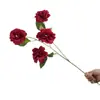 Decoración de boda con 4 flores de hibisco y peonías, arreglo floral para el pasillo de la boda, flores artificiales para el salón de bodas, flores de boda estilo jardín