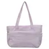 Nova bolsa de ombro rosa para o dia a dia 2026, feita de tecido de nylon com detalhes em renda, grande capacidade, estilo tote, bolsa de ombro simples e versátil
