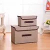 Nueva Caja de Almacenamiento Plegable con Tapa de Patrón Pied de Poule Transfronterizo, Caja de Almacenamiento de Tela para Artículos Varios y Organización de Ropa