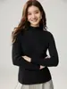 Nuevo Suéter de Punto Trenzado Color Sólido Cuello Semi Alto de Cachemira para Mujer Otoño/Invierno 2026 Versátil Cálido Suave Suéter de Punto Básico