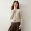 Suéter feminino de malha com decote em V, design de fita, mangas compridas, solto, com temperamento, estilo francês gentil, toque de alta qualidade