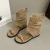 Sandalias de Cuña Retro Simples y Elegantes para Mujer, Nuevas Botines Versátiles Verano 2026 con Aumento Oculto de Altura, Tendencia de Sandalias Romanas
