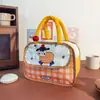 Bolsa Lancheira Animal Desenho Animado Fofo com Camada Espessa de Folha de Alumínio para Isolamento, Bolsa Lancheira para Estudante Estilo Japonês