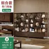 Estante de Armazenamento para Armário de Chá Prateleira de Chá de Chão Multicamadas Prateleira de Exibição Layout de Sala de Chá Estante de Armazenamento para Conjunto de Chá Novo Estilo Chinês Gabinete Multi-Tesouro