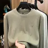 Camiseta de Manga Larga con Cuello Redondo de Lyocell para Hombre, Nueva Colección Primavera/Otoño 2026, Sudadera Básica Casual de Color Sólido de Alta Calidad