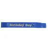 Fiesta de cumpleaños Corona Estrella Azul Banda para el Hombro Cinturón de Cortesía Niño Cumpleañero Accesorios Niño Cumpleañero cinturón