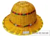 Sombrero de Sol de Ala Ancha para Verano con Construcción de Placa de Acero Obra de Construcción Sombrero Protector de Seguridad de Bambú Sombrero de Sol Sombrero de Ratán para Hombres