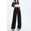 Jeans Retro Americanos de Tiro Alto de Pierna Ancha para Mujer Estilo Nuevo Primavera y Otoño ins Adelgazantes Sueltos Rectos Versátiles Pantalones Largos