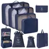 Conjunto de Sacos de Armazenamento para Viagem Transfronteiriça Roupas Roupa Íntima Calças Saco de Embalagem Separado Saco de Armazenamento Roupas Sapatos Bagagem Bolsa de Viagem