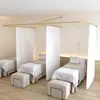 Suporte de haste longa em forma de U simples haste de suporte cortina de puxar cortina de divisão de salão de beleza cortina de bloqueio de cama de beleza gaze de saúde