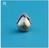 Colgante Vintage de Plata Tailandesa con Signo del Zodíaco y Santo Patrón Desgastado, Campana de Plata S925, Amuleto de Año de Nacimiento, Cuerda Trenzada DIY