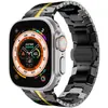 Para Apple Apple Watch Pulseira de Relógio Ultra2 Pulseira de Aço Inoxidável Homem de Ferro Fivela Borboleta Pulseira de Aço