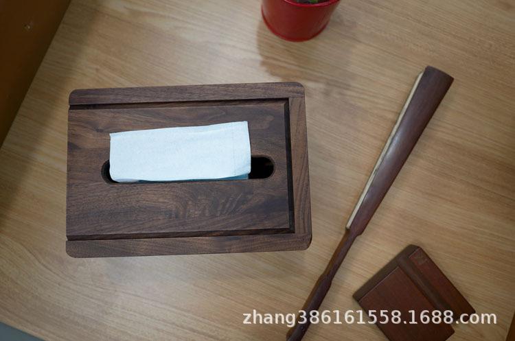 黑胡桃纸巾盒