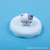 Capa de Neve Celebre Ciberneticamente Universal para Copo Espessada de Silicone de Grau Alimentício Ecológica Tampa Criativa para Caneca Copo de Água com Furo para Colher