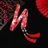 Acessórios para Cabelo com Tira Vermelha Headwear Feminino Hanfu com Saia de Rosto de Cavalo Tira Longa Tira de Cabelo Acessórios de Cabelo Antigos Estilo Chinês