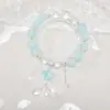 Pulseira Explosão de Cristal de Proteína Original para Mulheres, Varinha Mágica Colorida Estilo Ins, Pulseira Versátil Super Fada para Estudantes e Melhores Amigas