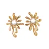 Pendientes de Flor de Aleación y Perla Moda Forma de Pétalo Exagerada Estilo Palacio Retro Accesorios de Vestir de Moda Fabricante