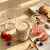 Tazas de Vidrio Trendy con Tapa abatible al por Mayor, Tazas de Té Transparentes, Tazas de Regalo Personalizables con Logo, Tazas para Bebidas Lácteas, Tazas de Café