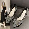 Nuevos Zapatos de Salón de Punta 2026 para Primavera y Otoño, Combinados con Faldas, de Tacón Bajo, de Tacón Grueso de Moda para Mujer, Zapatos Planos Versátiles y Elegantes para Damas de Honor