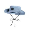 Chapéu de Cowboy Lavado Moda Estilo Coreano Feminino para Montanhismo ao Ar Livre Chapéu de Pescador Verão de Alta Qualidade Chapéu de Sol para Camping