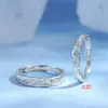 Anéis de Casal Exquisitos em Prata Pura S999, Anéis Ajustáveis de Luxo Leve, Anéis de Moda de Nicho de Alto Padrão para Mulheres, Dia dos Namorados