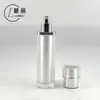 Conjunto de Cosméticos Frasco de Alta Capacidade em Acrílico Frasco Quadrado de Creme Branco Frasco com Bomba para Loção Material de Embalagem para Produtos de Cuidados com a Pele