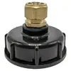Conector para Accesorios de Barril IBC, Pezón de Válvula de Latón Electrochapado con Doble Rosca Exterior, Grifo de 1/2 Pulgada 3/4 1 Pulgada
