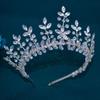Europeu e americano handmade coroa headband strass cristal hand-woven cocar vestido de noiva desempenho acessórios DZ114