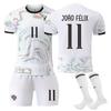 25-26 Portugal Uniforme de Fútbol para Niños Set B Cuota No. 7 Jersey de Ronaldo 21 Uniforme de Entrenamiento Ruota