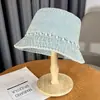 Sombrero de Pescador de Mezclilla Estilo Coreano para Mujer, Nuevo Verano 2025 Versátil Sombrero de Protección Solar, Cubo Retro Lavado de Moda