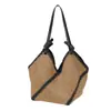 Bolsa de Hombro Tejida Estilo Perezoso de Playa de Gran Capacidad Exquisita Retro Coreana Bolsa Geométrica Bolsa de Playa para Viajes Vacacionales