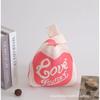 Bolsa de Punto Gruesa con Forma de Corazón para Verano 2025, Bolso de Mano Tejido, Bolsa de Regalo Tejida a Mano, Bolsa para Lonchera, Bolso Cruzado
