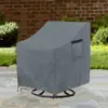 Funda de sofá individual gris para jardín exterior, superventas transfronterizo, tela Oxford 600D, impermeable, a prueba de polvo, resistente al sol, funda para muebles