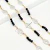 Cobre Folheado a Ouro 18K Cor Duradoura Multi-Estilo Pérola Cristal Corrente Feita à Mão Colar Pulseira Acessórios de Joias