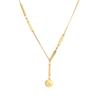 Collar de acero de titanio con bola de oro redonda esmerilada que combina con todo, estilo europeo y americano, diseño de nicho, cadena de clavícula de lujo, colgante, joyería al por mayor