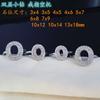 Anel S925 Prata Luxo Leve Zircônia Diamante Duas Voltas Especificações Múltiplas Suporte Vazio DIY Gema Cravejada Corte Face Ovo