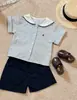 Conjunto de Verano para Niños Conjunto de Verano para Niños Camisa de Bebé Shorts Conjunto de Dos Piezas Primer Cumpleaños Niño Ropa de Verano para Bebé