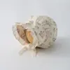 Chapéus para Bebês e Crianças Pequenas para Primavera e Outono, Estilo Fino, Touca Protetora, Chapéu de Sol Floral Francês para Meninas Bebês, Chapéu Pequeno para Bebês